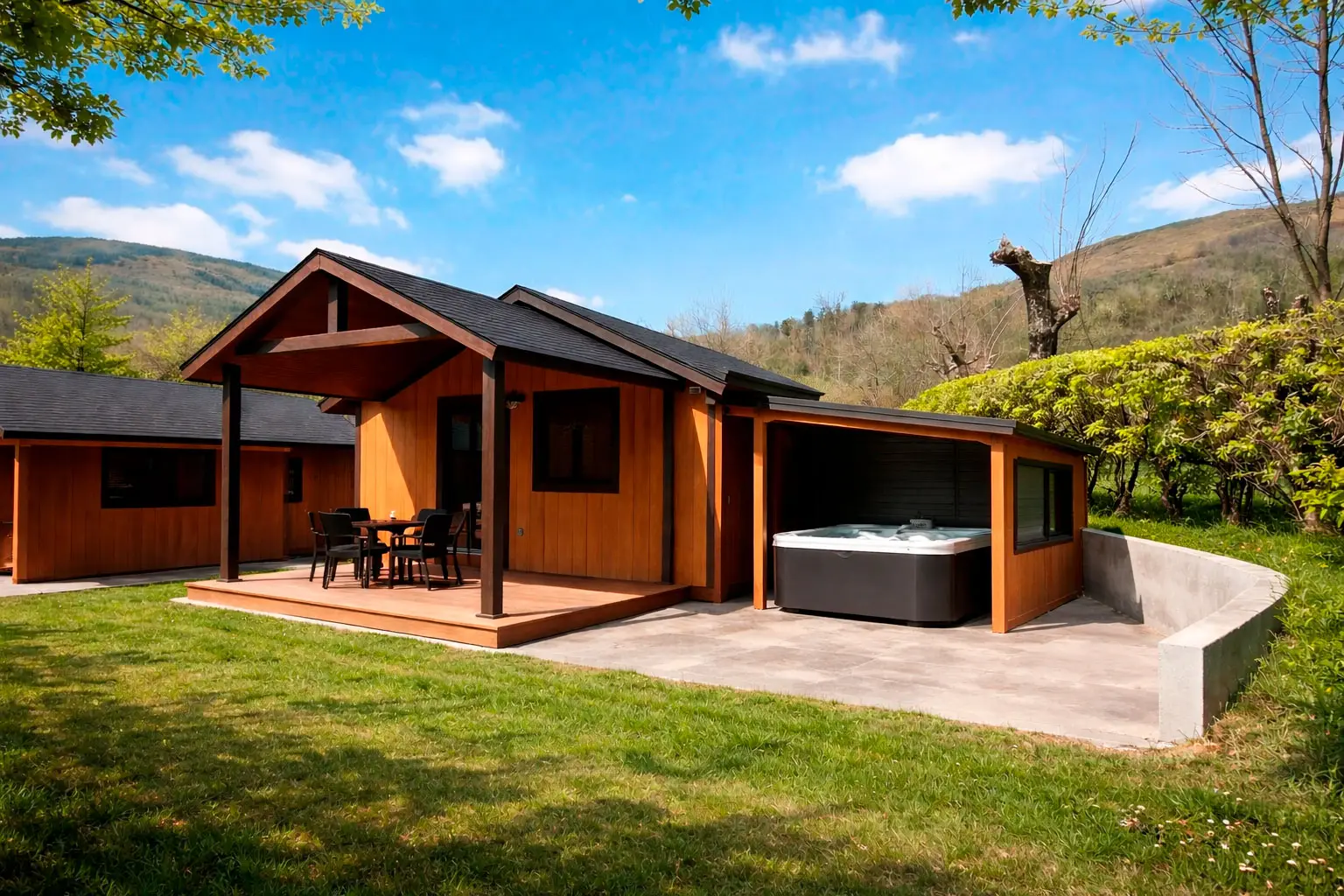 Bungalow Premium vista exterior con Jacuzzi