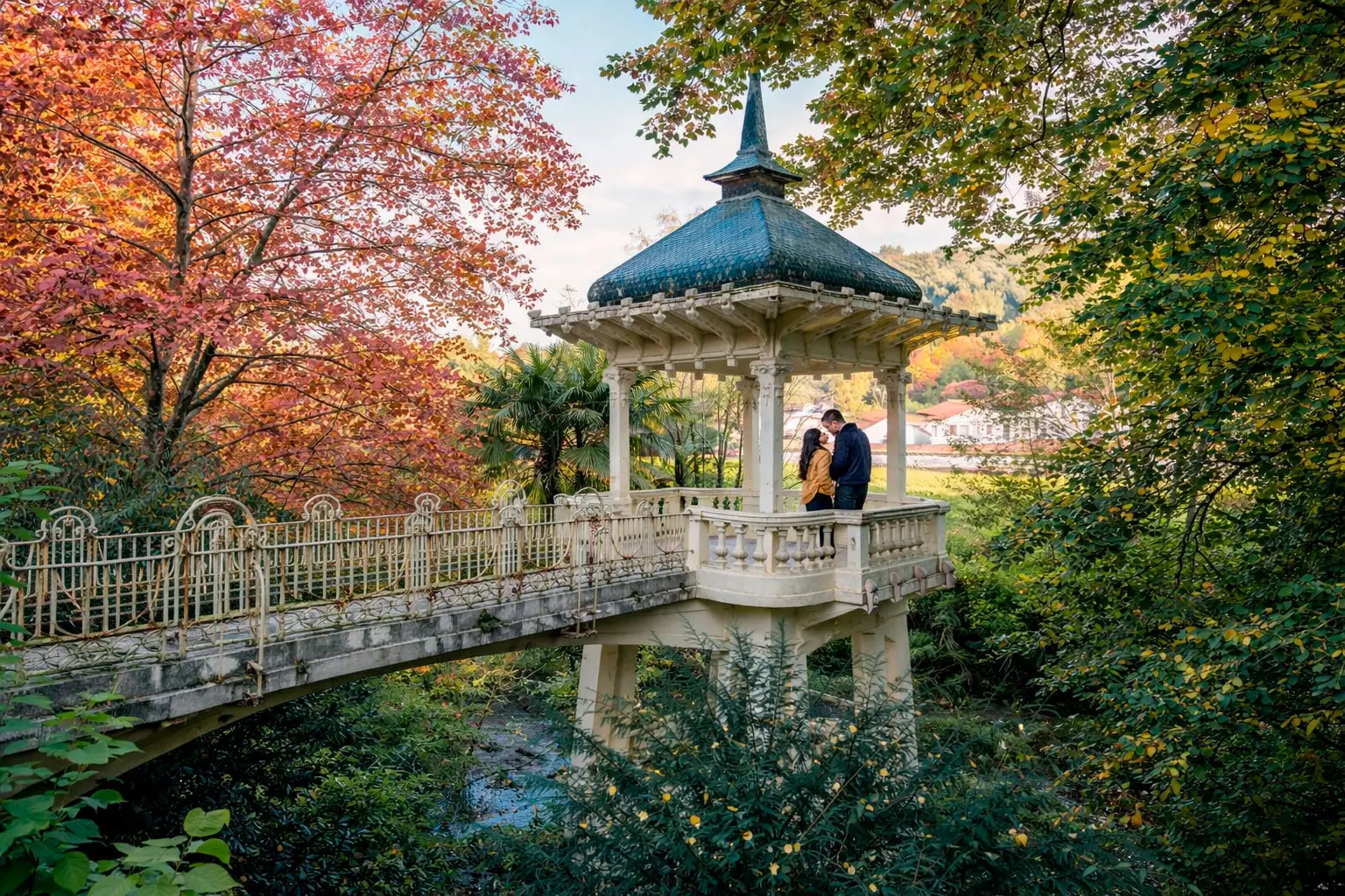 Mirador del estanque en el Señorío de Bertiz